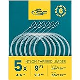 SF Hand Tied Loop Fly Fishing Tapered Leader Freshwater Trout | Nylon Material Smooth Casting High Tensile Strength Abrasion Resistance Freshwater Dries Nymphs General Stillwater Creek