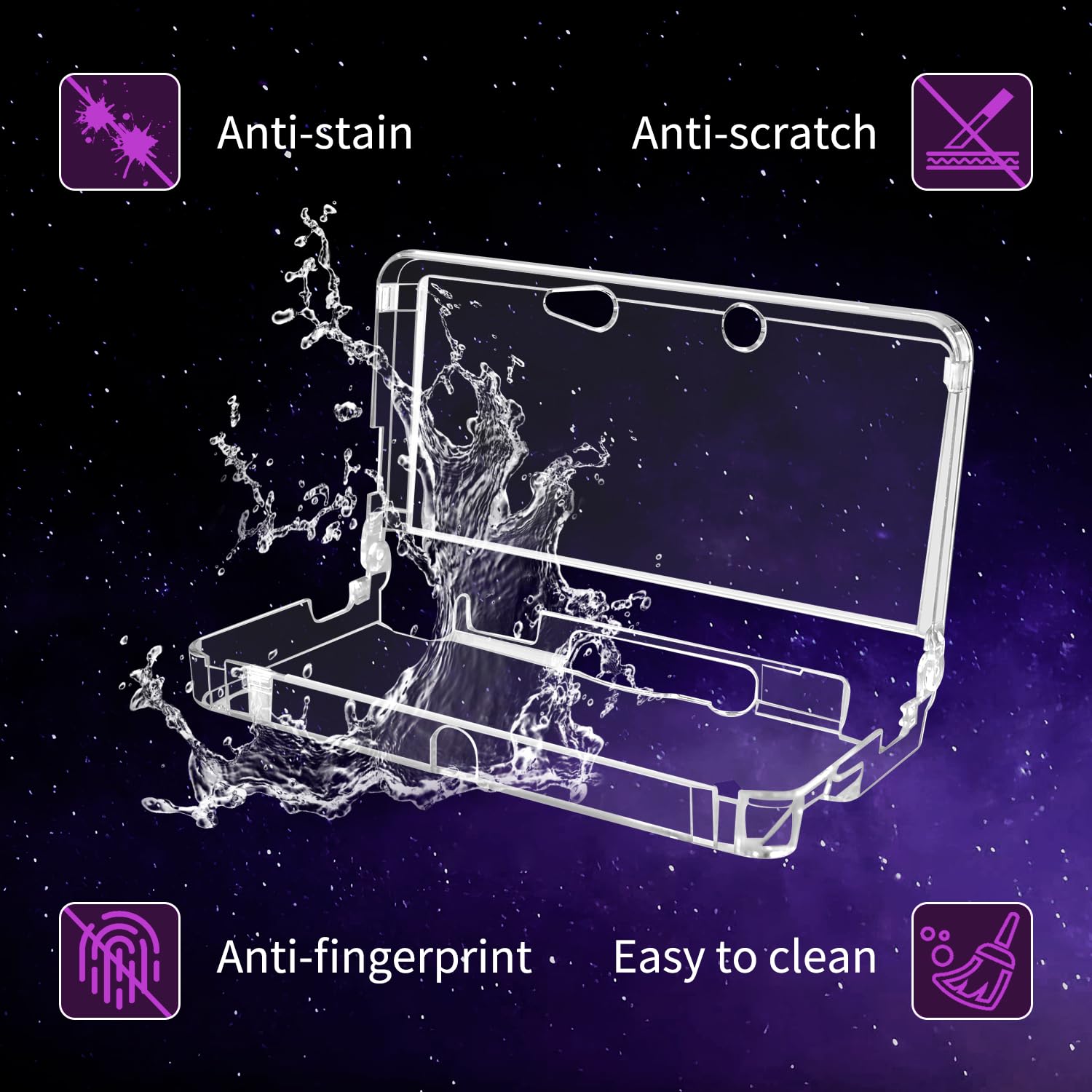 OSTENT Hard Crystal Case Clear Skin Cover Shell for Nintendo 3DS