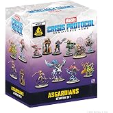 Asmodee Marvel Crisis Protocol Asgardians Starter Set | Complete Miniatures Game with Thor, Loki, Valkyrie &amp; More &ndash; 10 Characters, Dice, Cards &amp; Tools Included