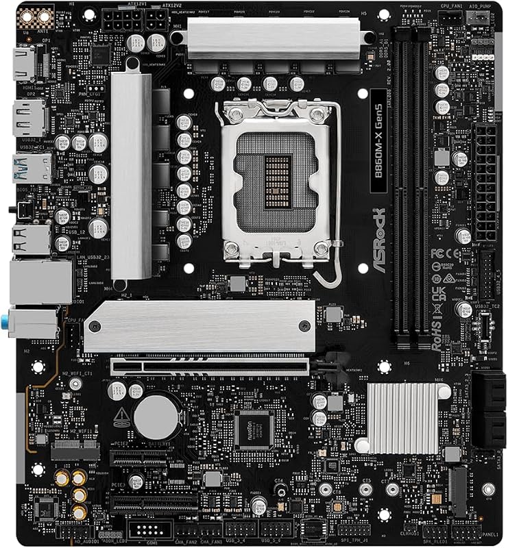 Placa Base B860M-X Gen5, Micro ATX, zócalo LGA1851, Chip Intel B860, DDR5 hasta 9066+ MHz, PCIe 5.0