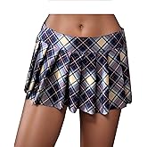 Mini Pleated Skirts for Women Mini Plaid Skirt Schoolgirl Skirt Cheerleader Skirt