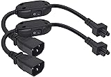 AAOTOKK 2 Pack C14 to C5 AC Cable,10A 125V IEC
