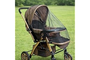 Stroller Mosquito Net - Durable Mesh Protection for Cradles, Playards, Portable Mini Cribs, Breathable Universal Fit Insect B