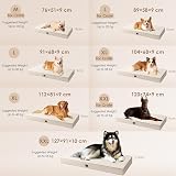 EHEYCIGA Large Orthopedic Dog Bed 89x58x9cm Removable Cover Camel view 2