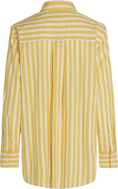 Damen Hemd Poplin Easy Fit Oversized, Mehrfarbig (STP Citronella), 34 — Foto 6 von 6