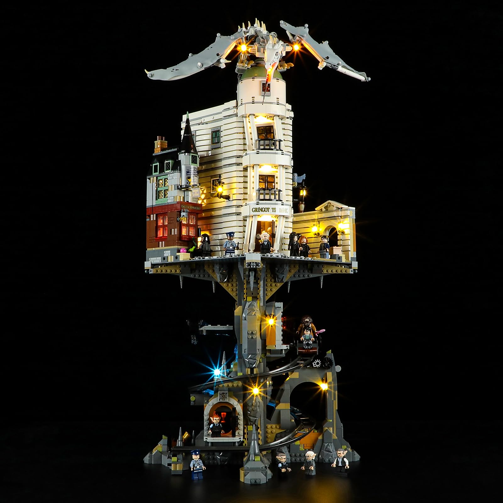 YEABRICKS LED Light for Lego-76417 Harry Potter Gringotts Wizarding Bank-Collectors’Edition Building Blocks Model (Lego Set NOT Included)