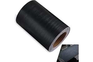 Lunghaa Wood Grain Black Mirror Edging Tape, Peel and Stick Wallpaper Border for Bathroom Kitchen and Table (32.8ft x 3.9in)