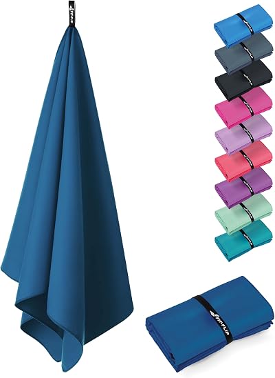Fit-Flip Swimming Towel Quick Dry Microfiber 180x90 Azure Blue