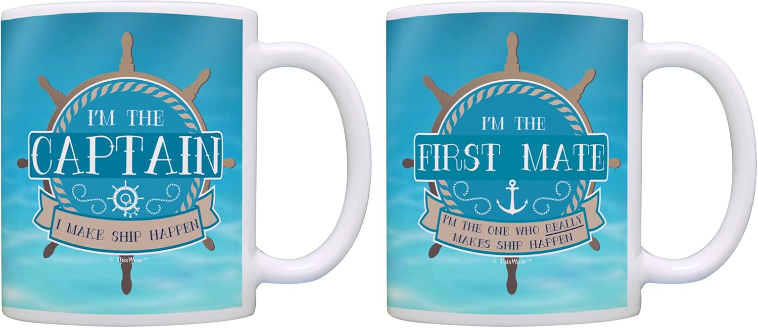 Nautical Gifts Captain First Mate Make Ship Happen Bundle 2
