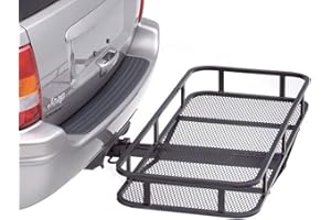 Stanz (TM) 57" x 21" x 7" Folding Hitch Mount Cargo Carrier Basket Foldable Hitch Cargo Carrier Mounted Cargo Basket Luggage 