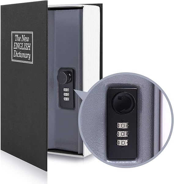 Ohuhu Book Safe with Combination Lock, Dictionary Diversion Book Safe