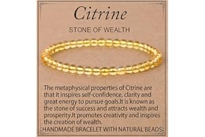 LPBeads Handmade Natural Gemstone Stretch Elastic Bracelet Healing Crystal Round Stone Beads Jewelry Gifts for Women Men