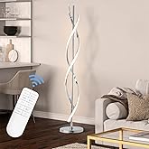ADISUN 40W LED Modern Floor Lamp Remote Control Dimmable Spiral Floor Lamp Indoor Tall Lamp Floor Lamps for Living Rooms Fami