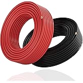12 Gauge Wire (2-Pack Red/Black Each 25 FT), 12AWG CCA, Low Voltage Automotive Primary Harness Wire for Battery, Car Audio, Remote Trailer, Security Alarm, Hook Up Electrical Wires for DIY DC
