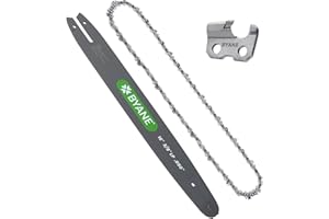 BYANE 16 Inch Carbide Chainsaw Bar and Chain Combo for Stihl, 3/8" LP Pitch, 050" Gauge, 55 Drive Links, Fits STIHL 021, MS 170 MS 180, MS 180 c, MS 210, MS 211, Oregon S55 105668 557502 and More