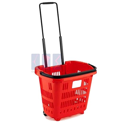 15x Supermarket Grocery Shopping Basket DIY Retail Shopping Basket (RED