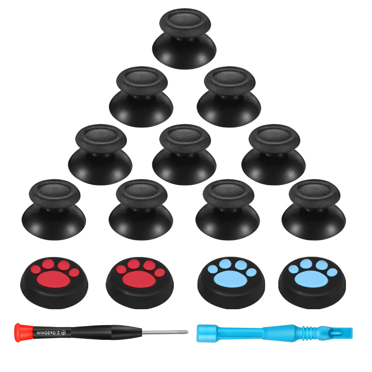 Koowod Upgraded 5 Pairs Replacement Analog Stick