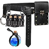 5 Pcs Renaissance Accessories Belt Pouch Waist Bag Belt Keyring Hook Wizard Potion Bottles Vials for Festival Cosplay Halloween Costume