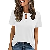 KILISU Womens Summer Tops Cutout Fashion Short Sleeve Cute Casual T Shirts Trendy 2026
