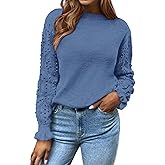 BTFBM Fall Sweaters for Women 2026 Crew Neck Long Sleeve Hollow Out Swiss Dot Knit Casual Pullover Tops Fashion Clothing