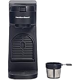 Hamilton Beach The Scoop Single Serve Coffee Maker & Fast Grounds Brewer for 8-14oz. Cups, Brews in Minutes, Black (47620), N