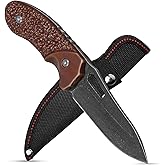 Fixed Blade Knife with Sheath for Outdoor: Full Tang EDC Knife - Hunting Tactical Knives for Men Hiking and Camping Knives (2