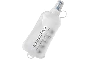 CLINTT 250ml Soft Flask, Foldable Running Water Bottle, TPU Folding Soft Water Flask, BPA-Free Collapsible Flask for Hydration Pack Running Vest, Cycling, Climbing, Hiking - 1Pcs, White