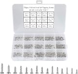 FandWay 750Pcs Tiny Self Tapping Screws Set M1 M1.2 M1.4 M1.5 M1.7 for Watches view 1