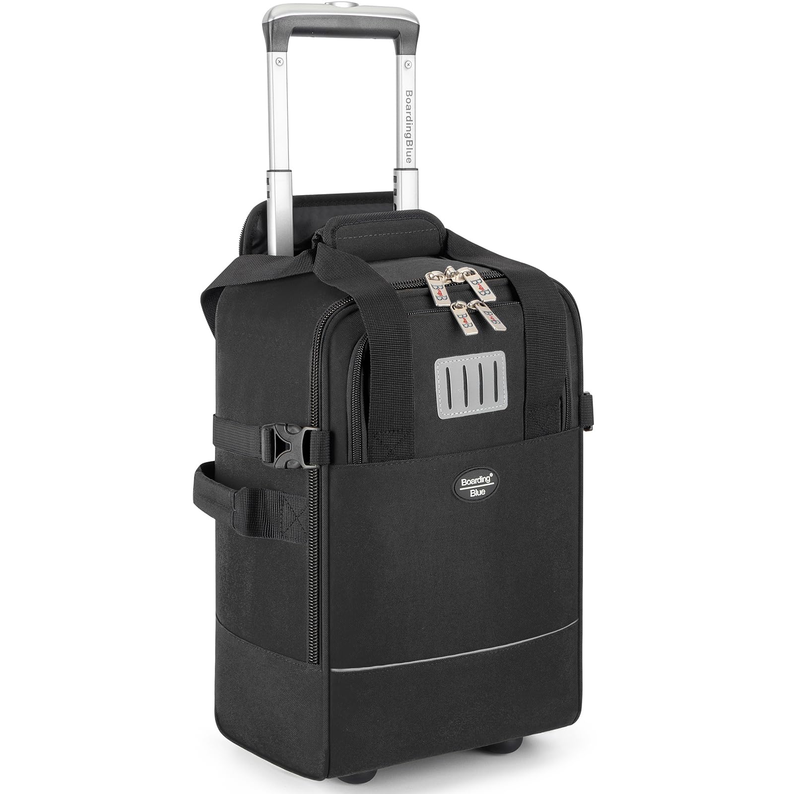 Photo 1 of Boardingblue 17x10x9 Inches United Airlines Rolling Personal Item Under Seat Travel Bag Suitable For Major Airlines, Not Suitcase, Rolling Travel Bag Design (Black, 17x10x9 Inches)