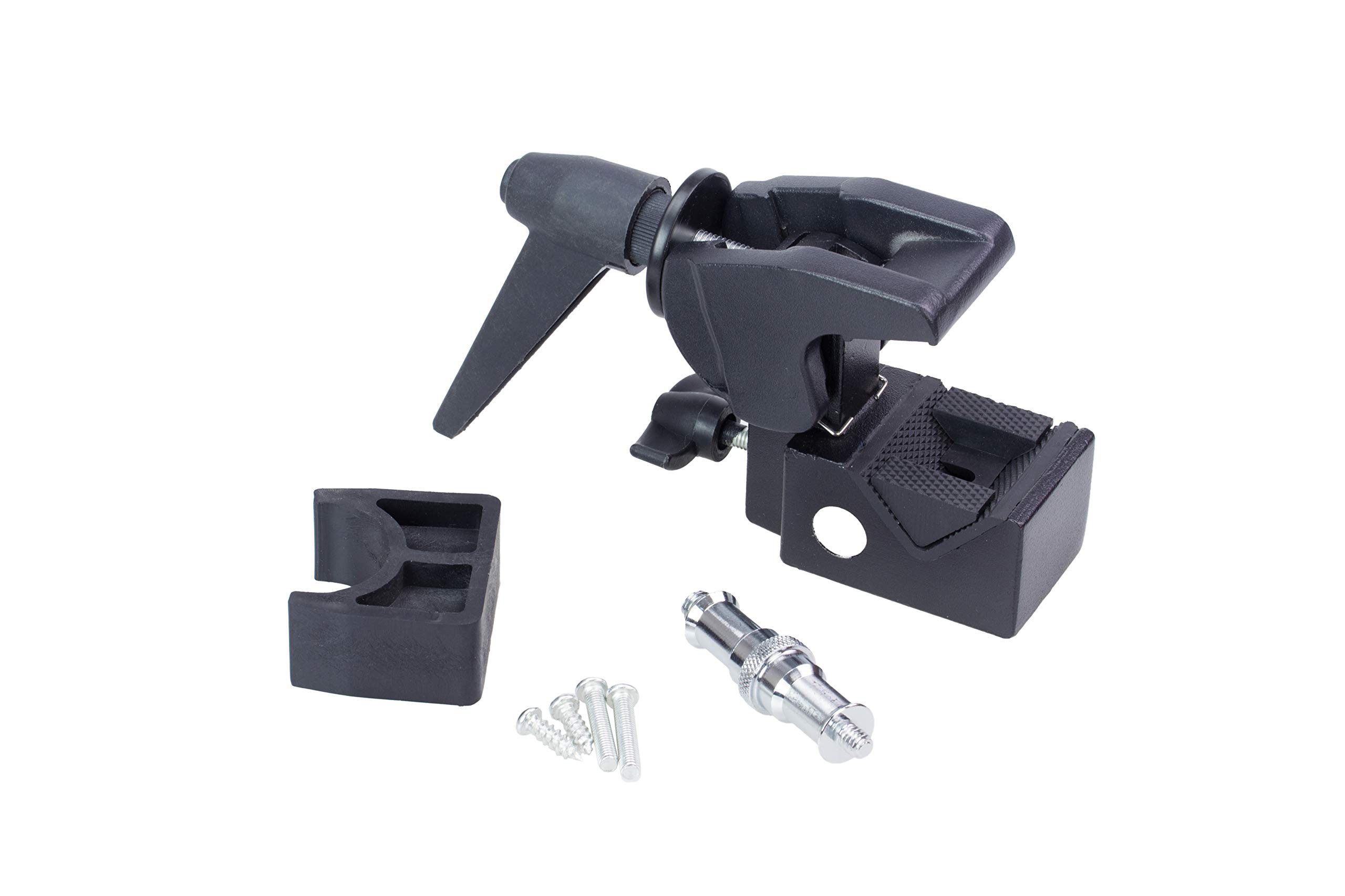 Super Clamp Mount with Reversible Stud | 1/4" and 3/8" Male Thread | Photo Studio Grip Support PhotoGeeks