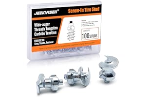 JEEKVISEN Tire Studs, Screw Snow Carbide Spikes, Wheel Tyres Studs for Wading & Running Shoes, Mountain & Fat Bikes, Scooters
