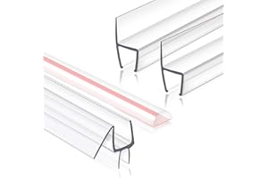 Dzhuywer Frameless Shower Door Seal Set 4 Pack x 78 Inch HDM Glass Shower Door Bottom Seal Side Seal Strip Door Sweep for 3/8" Glass Ultra-Clear Polycarbonate Stop Shower Leaks Create A Water Barrier
