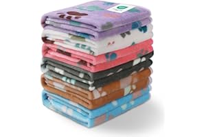 Luciphia 1 Pack 6 Dog Blankets Cat Soft Fluffy Fleece Pet Blanket Warm Cute Print Design Puppy Kitten Doggy Paw Small(23"x16")