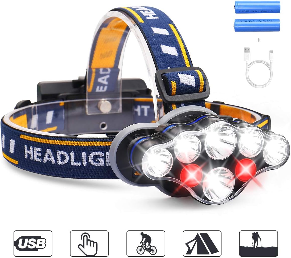 LED Headlamp,MOSFiATA Super Bright 13000 Lumens Rechargeable Headlight