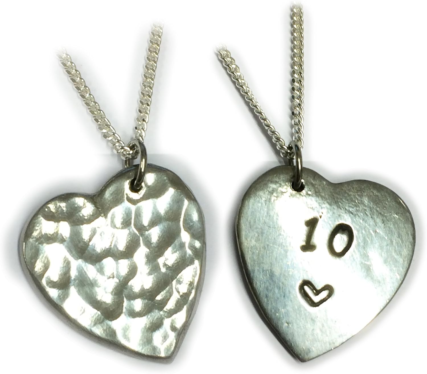 10th Anniversary Reversible Tin pendant Amazon.co.uk Jewellery
