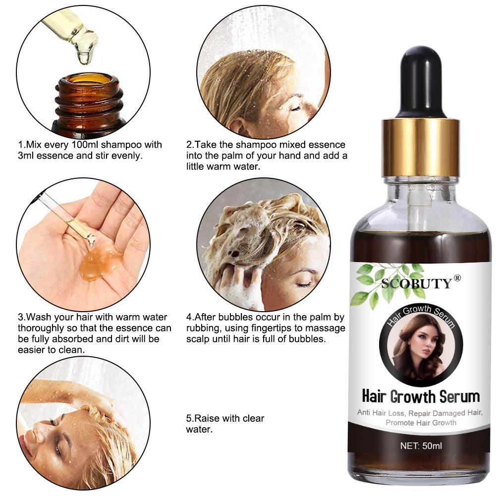 Hair Growth Serum, Hair Growth Oil, Hair Growth Treatment, Hair Loss Serum for Thinning, Balding, Repairs Hair Follicles, Promotes Thicker, Stronger Hair, And Promotes Hair Regrowth, 50ml : Beauty