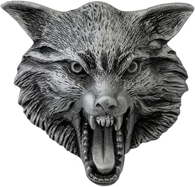 wolf head belt buckle