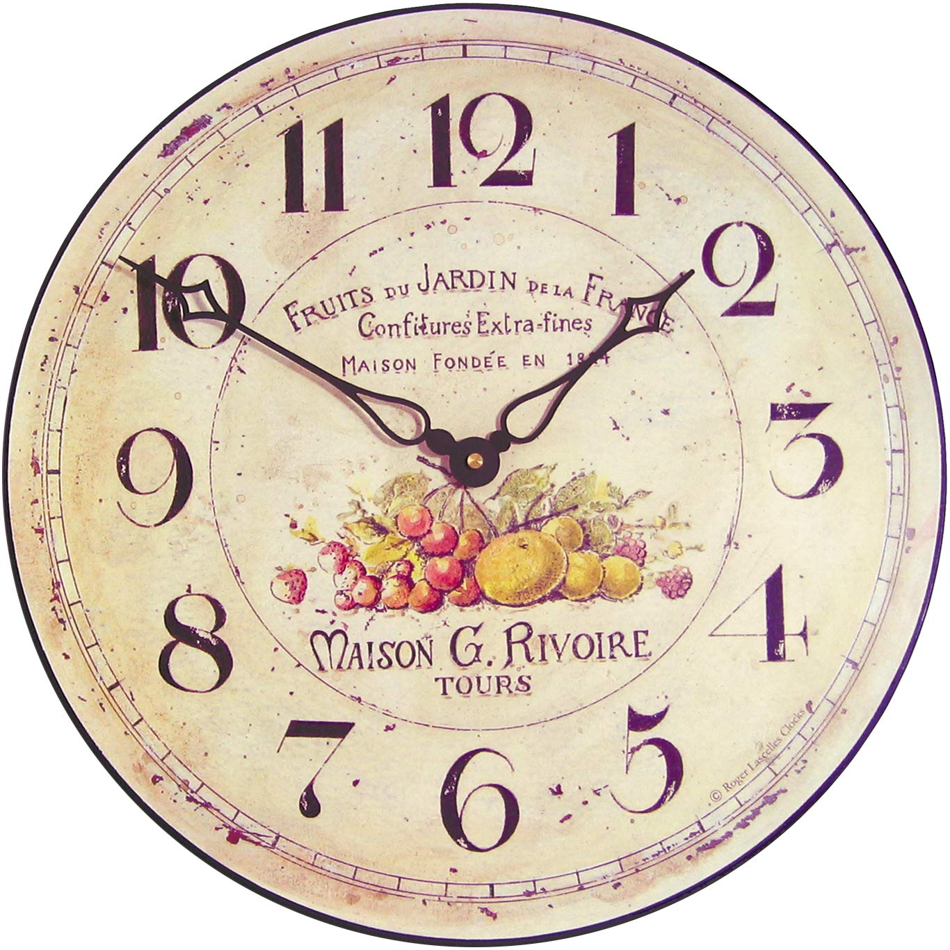 Garden Fruits Wall Clock - 36cm
