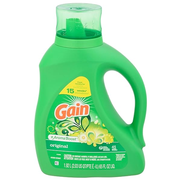 GAIN, LAUNDRY DETERGENT ORIGINAL SCENT + AROMA BOOST, 65 FL OZ