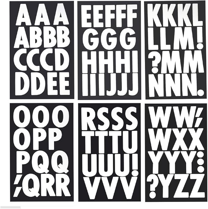 Homeford Big Font Alphabet Letter Stickers, Caps, 3Inch