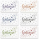 Best Paper Greetings Welcome Cards - 36 Count, 4 x 6 In, 250 GSM Cardstock, Star Pattern - Envelopes Included & Welcome Note Cards for Guests & Employees
