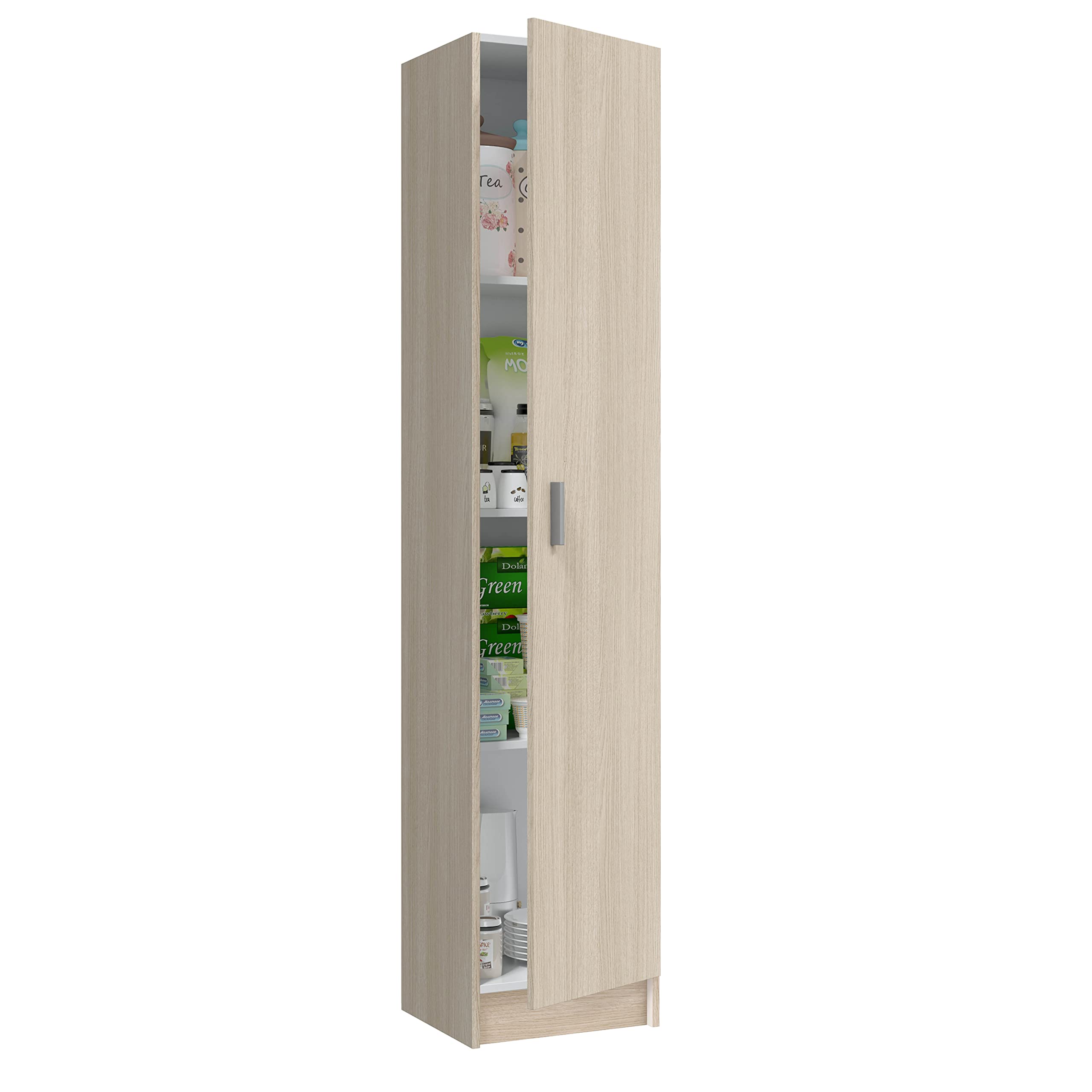 Armario-Multiusos-1-Puerta-Columna-Acabado-en-Color-Roble-Medidas-37-cm-Ancho-x-182-cm-Alto-x-37-cm-Fondo