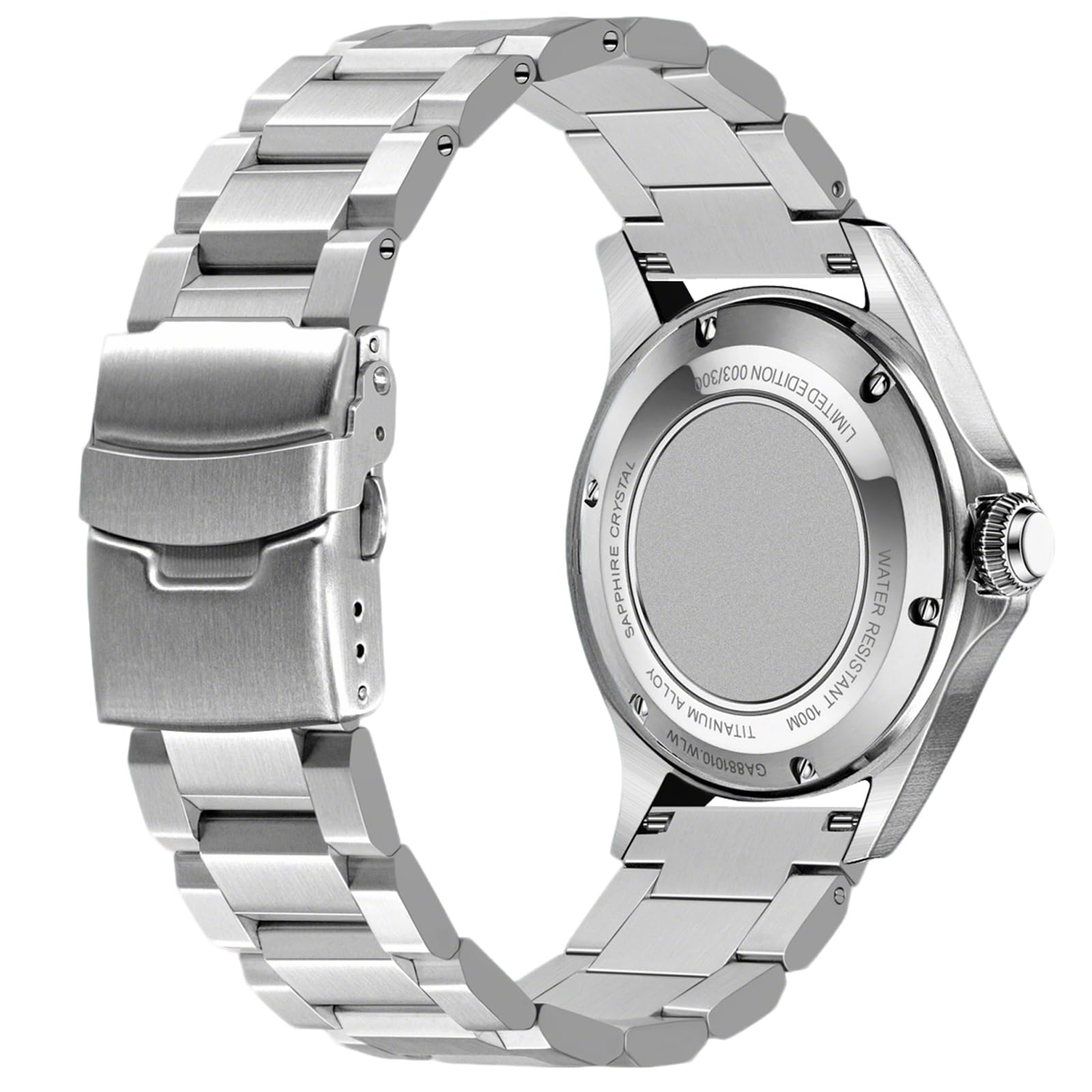 Juntan 18mm 20mm 22mm 24mm Classic Stainless Steel Watch Band Silver Black Brushed Metal Watch Strap for Women Men Watch Replacement Band Double Buckle