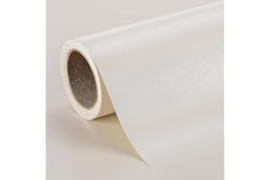 Homeral Jumbo Pearl Luster Wrapping Paper Roll-81.8sqft(30in*32.8ft) Off White Solid Color Reversible Paper for Christmas, Bi