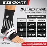 SS Sleeve Stars Ankle Brace with Removable Strap Black 10-12 in view 5