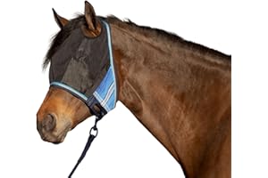 KENSINGTON PROTECTIVE PRODUCTS Kensington 90% UV Fly Mask CatchMask UViator - Without Ears & Forelock Freedom Web Trim Size: Medium Color: 181 - Kentucky Blue