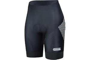 Souke Sports Womens Cycling Shorts 4D Padded Biking Bicycle Bike Half Pants with Wide Waistband