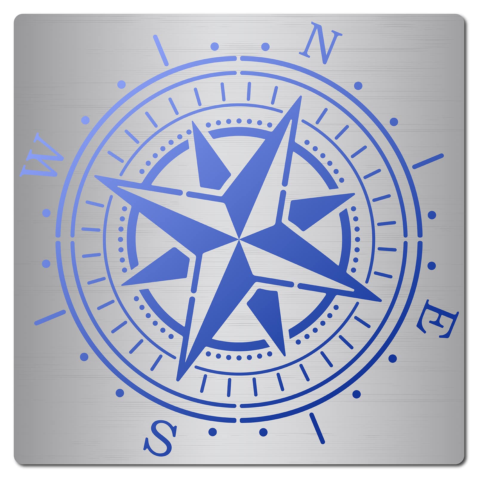 GORGECRAFT 6.3 Inch Compass Metal Stencil Stainless Steel Painting Template Journal Tool for Painting Wood Burning Pyrography and Engraving Home DIY Decoration Art Craft Supplies
