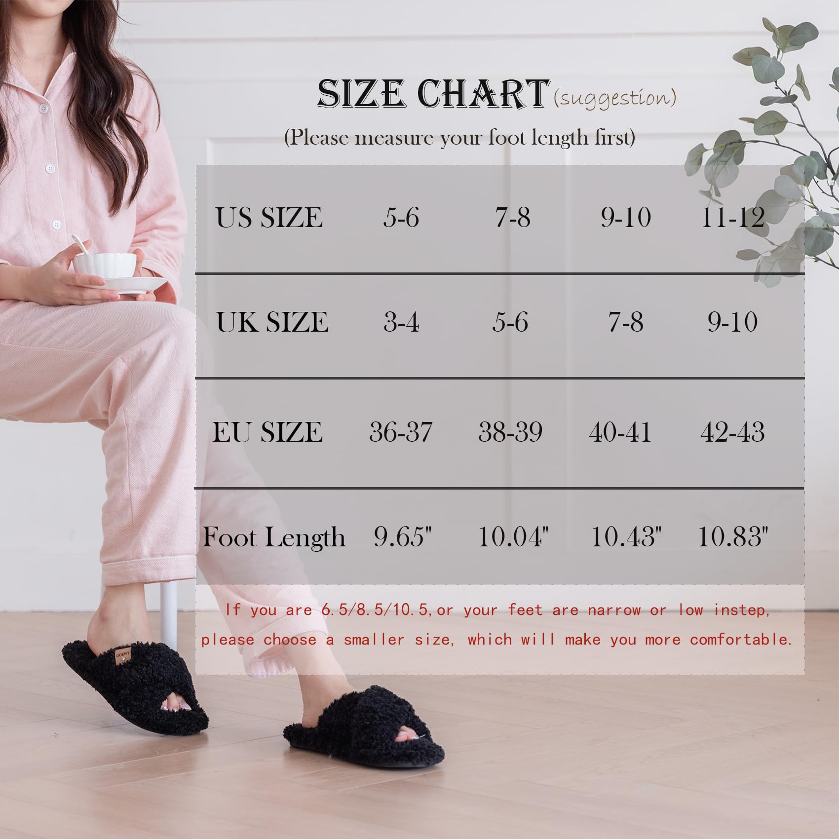 GOEWY Fuzzy Open Toe Slippers for Women Indoor and Outdoor with Memory Foam Cozy Cross Band Women's Slipper Cute Soft House Shoes Slip On Gifts for Womens Mom Her Ladies Bridesmaid