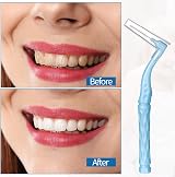 RAYITO 50pcs Interdental Brushes 5 Sizes Soft Non-Slip Handle Angled Head view 5